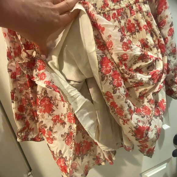 Free People Women’s Keep You Mini Dress New Floral Print Lined Cotton size M - Picture 6 of 15